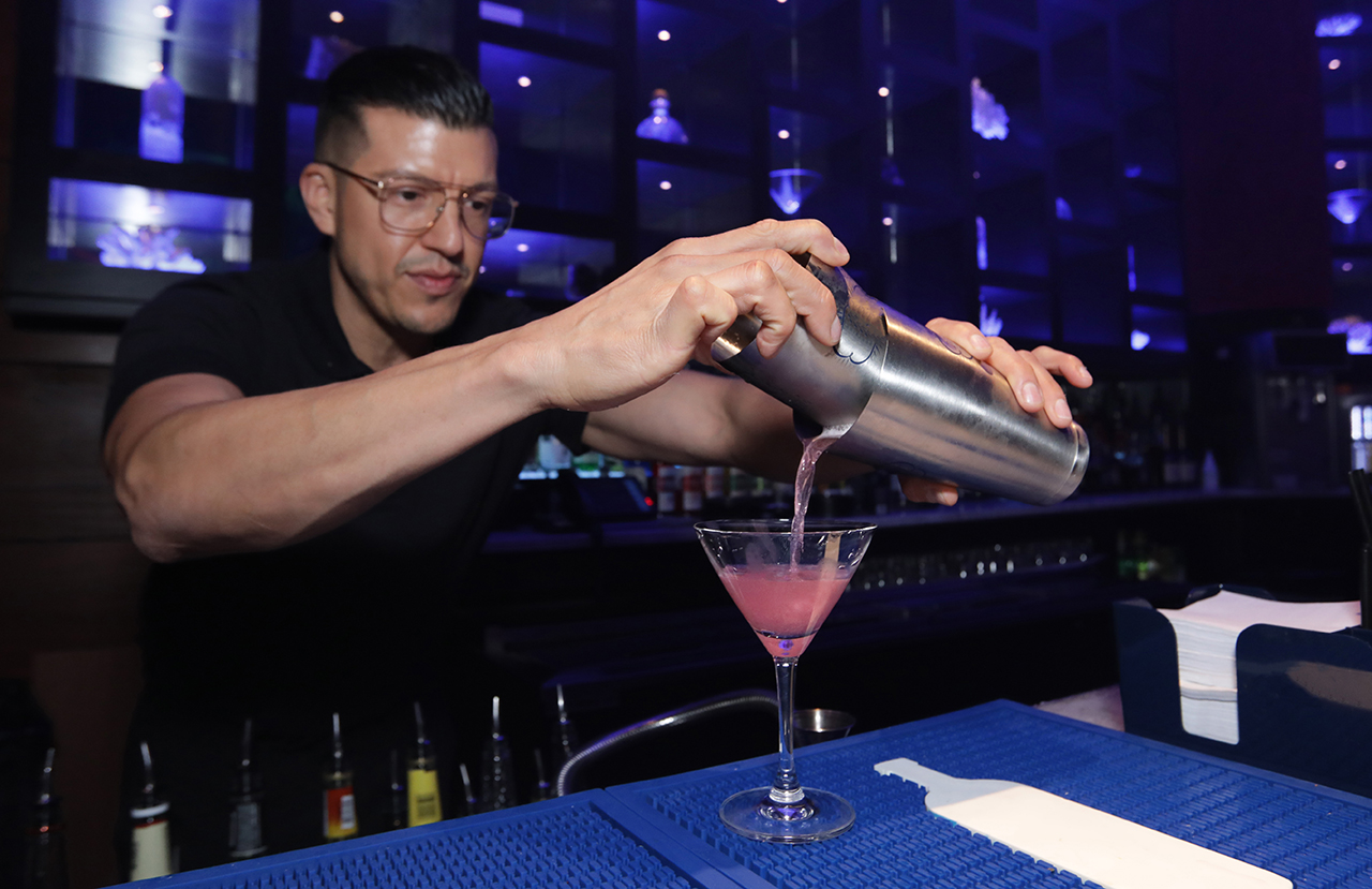 Bartender Andres Rodriguez at South Beach in Houston